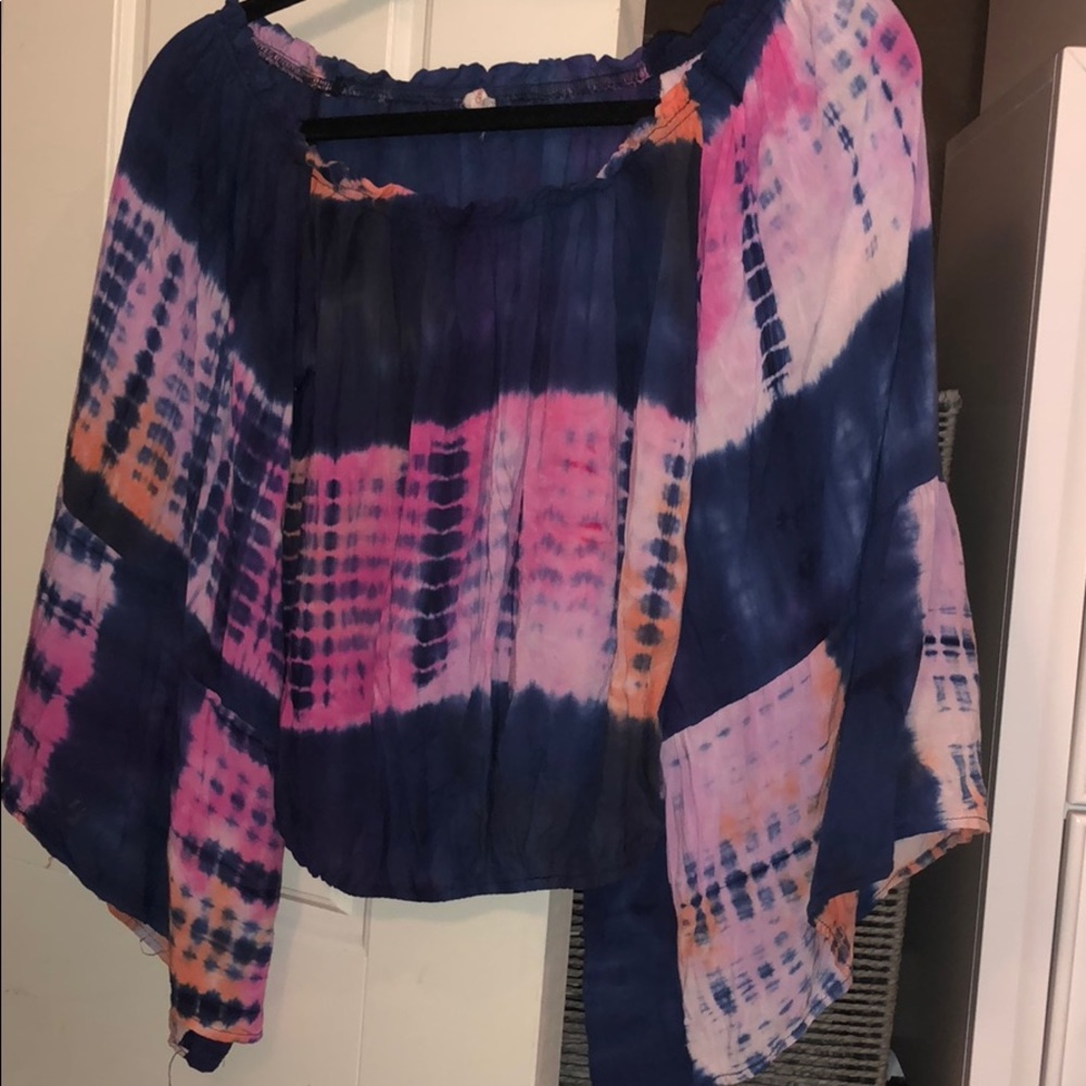 tie dye off the shoulder top